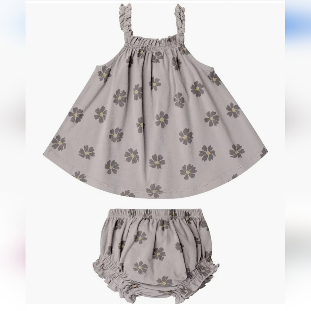 Nwt! Rylee+Cru floral swing top and bloomers set in cloud daisies